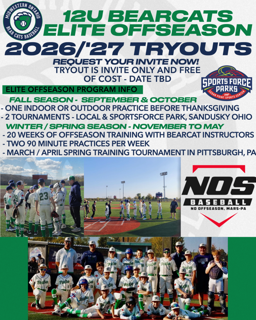 12u bearcats elite offseason tryout 2026 2027